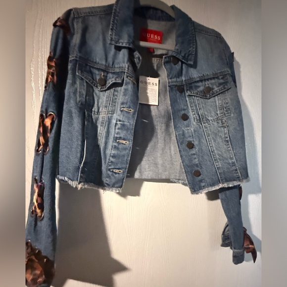 Guess Jackets & Blazers - Guess denim cropped jacket